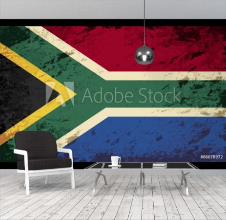 Afbeeldingen van South Africa flag Grunge background Vector illustration